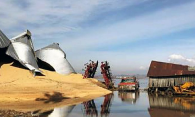Flooded Grain bins