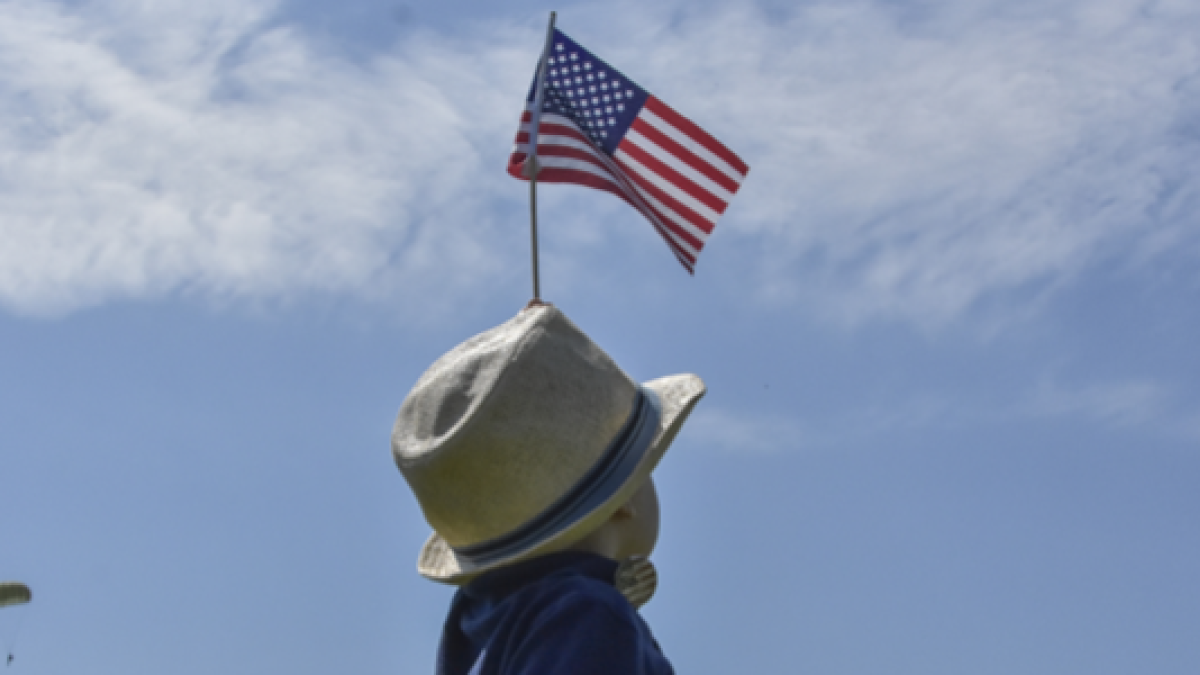 Kid with a Flag